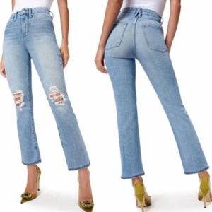 $149 NWT GOOD AMERICAN Good Boy Curvy Jean In Indigo Size 10 30" - Picture 1 of 7