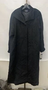 Jones New York Women's Black Single-Breasted Wool / Polyester Overcoat Size 14 - Picture 1 of 6