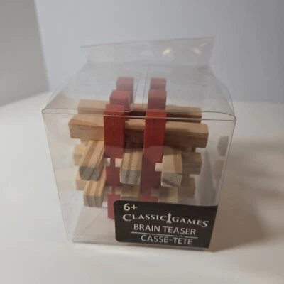 Classic Games Brain Teaser Wooden Puzzle NEW - Image 1 of 4