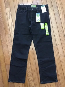 New Lee Sport Black Straight Leg Jeans Youth Size 12 HUSKY Flex Denim (C23-21) - Picture 1 of 10