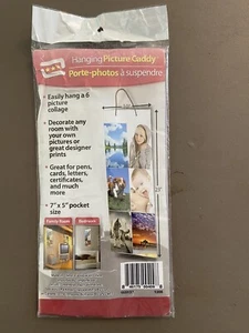 HANGING PICTURE CADDY -COLLAGE / PICTURE FRAMES holds 6 photos -NEW - Picture 1 of 2