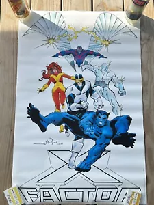 Póster promocional X-FACTOR 1989 Marvel Comics 22x28" nuevo sin usar - Imagen 1 de 7