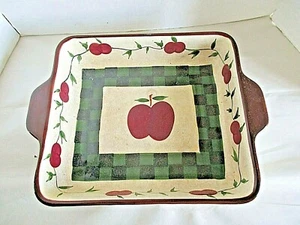 Fruit Bowl 11" x 10" x 3" + Handles Made by Daxin Stoneware Lovely - Picture 1 of 5