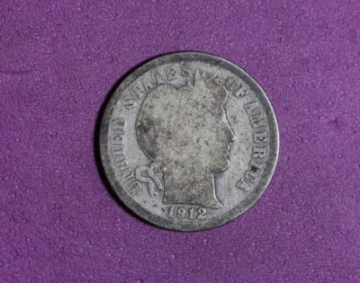 1912 - Barber One Dime #P22724 Foto 1 de 2