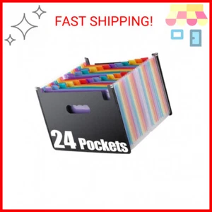 TriMagic Accordian File Folder Organizer, Alphabetical Expanding Filing Folders, - Picture 1 of 2
