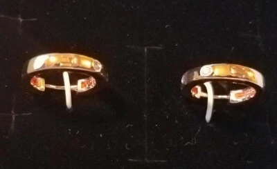 NEW Italina Women's Fashion Rose Gold Plated Hinged Hoop Earrings - Image 1 of 3