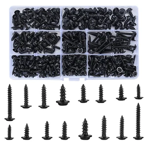 350 Pezzi Viti Autofilettanti Da Legno, Kit Autoforanti Testa Tonda, Acciaio Car - Foto 1 di 12
