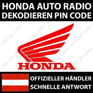 HONDA RADIO DEKODIEREN PIN CODE ACCORD CIVIC CR-V HR-V JAZZ NAVIGATION PRELUDE - Bild 1 von 8