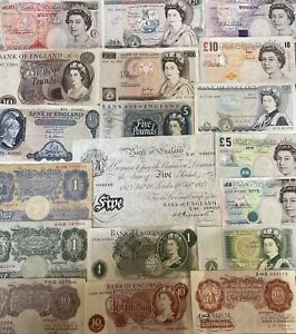 GREAT BRITAIN - UK - ENGLISH BANKNOTES - CHOICE OF NOTE AND STYLE