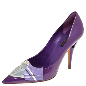 Louis Vuitton Purple Patent Riviera Pumps Size 39.5 - Picture 1 of 8