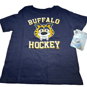 NHL Buffalo Sabres Hockey T Shirt Blue Toddler Size 4T NWT NEW - Picture 1 of 9
