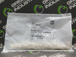 NEW Bag of 100 Harting 09150006106 R15-STI-C Crimp Contact Pins