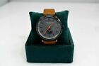 New Ted Baker Brown Leather Gunmetal 10031514 $175 Watch