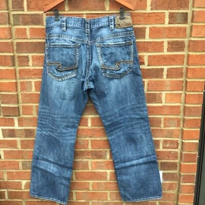 Silberne Jeans Herren Gr. 34 Gordie Relaxed Fit Straight Leg Western Grunge - Bild 1 von 16