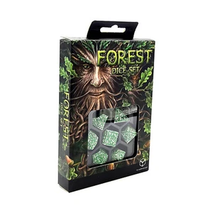 Q Workshop Forest Tundra Green And White 7 Piece Dice Set NEW IN STOCK - Picture 1 of 1