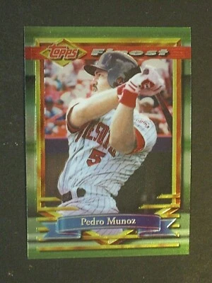 1994 TOPPS FINEST PEDRO MUNOZ MINNESOTA TWINS CARD #338!!!!!! - Image 1 of 2