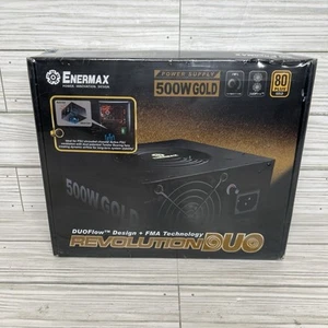 New Sealed ENERMAX REVOLUTION DUO 500W 80 PLUS GOLD POWER SUPPLY ERD500AWL-F PSU - Photo 1/11