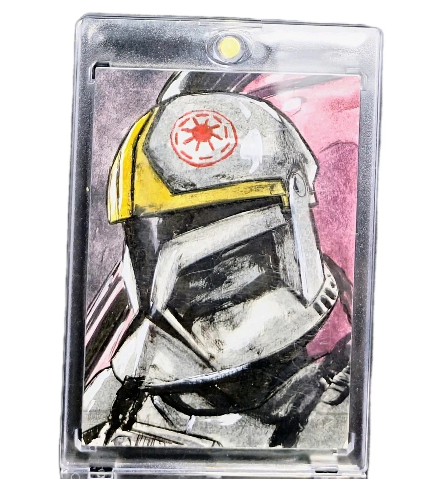 Topps Star Wars: Masterwork Sketch Card 1/1 Clone Helmet by Kursat Getiner - Image 1 of 2