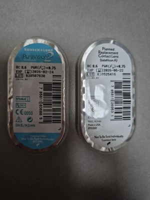 2 x Kontaktlinsen BC8.6 PUR +0,75 - Bild 1 von 2