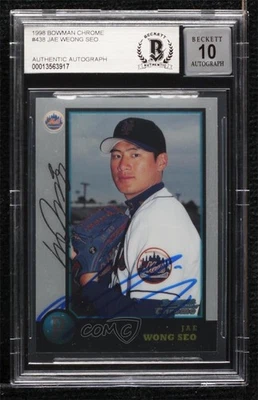 BAS 1998 Bowman Chrome Jae Weong Seo Wong #438 BGS Authentic Auto Rookie RC - Image 1 of 2