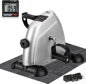 Portable Mini Exercise Bike Arm Leg Resistance Cycle Pedal Exerciser Gym Fitness - Picture 1 of 13