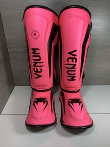 Venum Elite Standup Shinguards Pink/Black Large EUC - Picture 1 of 9
