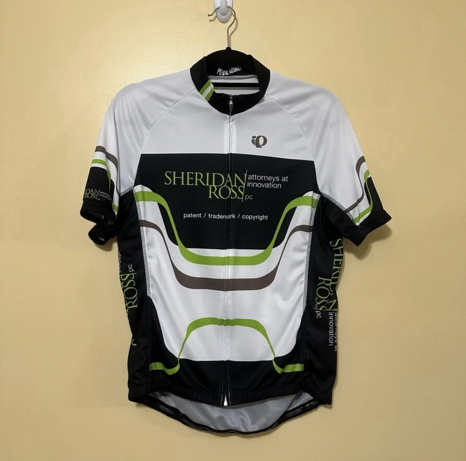 Camiseta deportiva de ciclismo Pearl Izumi Attorney Sheridan Ross marca registrada para hombre M blanca/verde  Foto 1 de 4