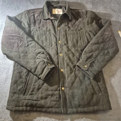 Vintage M&Co Sandstone Olive Tweed Padded Field Jacket - Image 1 of 4