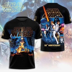 HOT! Star Wars 50th Unniversary T SHIRT 3D For Fan Gift - Picture 1 of 5