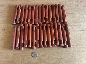 Lote de repuesto de madera redonda de doble muesca de troncos Lincoln 30 piezas vintage 4-5/8" - Imagen 1 de 24