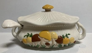 Cazuela sopa vintage con tapa de champiñones Arnels años 70 - Imagen 1 de 4
