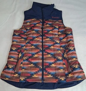 Ariat Crius Insulated Vest Size L Mirage Southwest Print 10046684 Aztec Western - Picture 1 of 14