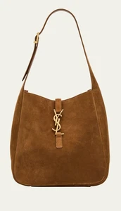 Bolso de Hombro Hobo Pequeño Caramelo Gamuza Coñac Gamuza YSL YVES SAINT LAURENT LE 5 A 7 NUEVO - Imagen 1 de 17