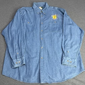 WearGuard Denim Shirt XL Vietnam Veterans of America Patch 100% Cotton Long Slve - Picture 1 of 8