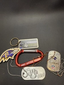Posten Baltimore Ravens Schlüsselanhänger Gummi Metall schön NFL plus Clemson Tigers Armee - Bild 1 von 6