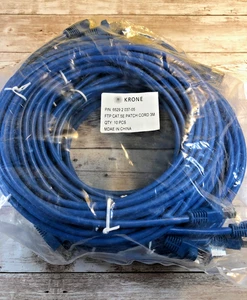 LOTTO 10 PEZZI CAVO PATCH BRETELLA FTP CAT.5e 3 METRI BLU KRONE - Afbeelding 1 van 4