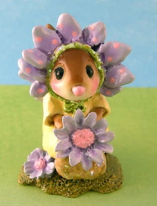 Wee Forest Folk MARY, MARY, QUITE CONTRARY, WFF, Purple Flower, Mouse Expo 2012 - Picture 1 of 7