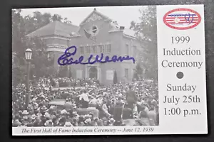 Earl Weaver (d.2013) Orioles Manager Autographed HOF Induction Postcard JSA - Picture 1 of 4