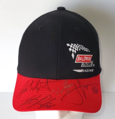 Sombrero firmado NHRA John Force Racing + Brittany Force, Austin Prock, Robert Height Foto 1 de 4