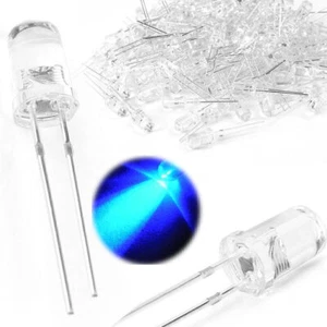 Bombilla LED ultra brillante de 5 mm 20000 mcd azul súper brillante 100/500/1000 piezas - Imagen 1 de 10