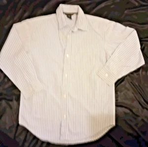 Preloved Gap Boy's Pale Blue/White Stripe L/S Shirt 10/11 Years - Picture 1 of 9