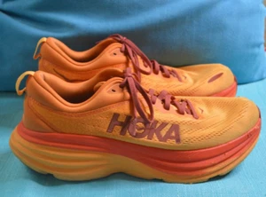 Hoka One One Women's Bondi 8 Size 11B Running Shoe Orange Nice Pre-Owned - Picture 1 of 24