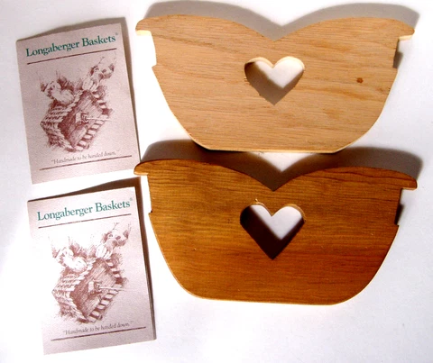Vintage Pair LONGABERGER BREAD BASKET DIVIDERS & 2 Pamphlets Cover