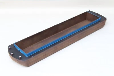 MODEL RIVER BARGE FOR BULK CARGO - EMPTY - OO GAUGE 1/76 SCALE - BLUE - NEW - Image 1 of 4