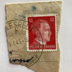 Briefmarke Deutsches Reich  12 Pfennig Adolf Hitler gestempelt - Bild 1 von 4