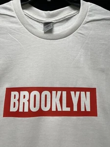 Gildan Brooklyn Tshirt Size Large Color White 100% Heavy Cotton - Picture 1 of 5