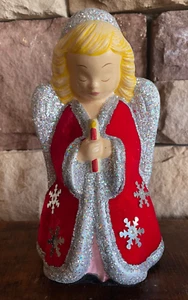 Figura Navidad Retro 8" Ángulo con Vela Colección Katherine - Imagen 1 de 8