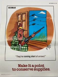Herman Poster Make It A Point To Conserve Supplies September 28 1992 - Picture 1 of 6