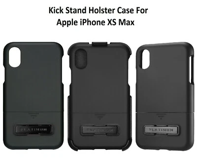 Platinum Protective Ultra Case W/Holster/Kickstand for Apple iPhone XS Max Black - Image 1 of 4