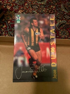 Jason Dunstall AFL Greeting birthday Card - Club 10, John Sands, Hawthorn Hawks. - Picture 1 of 2